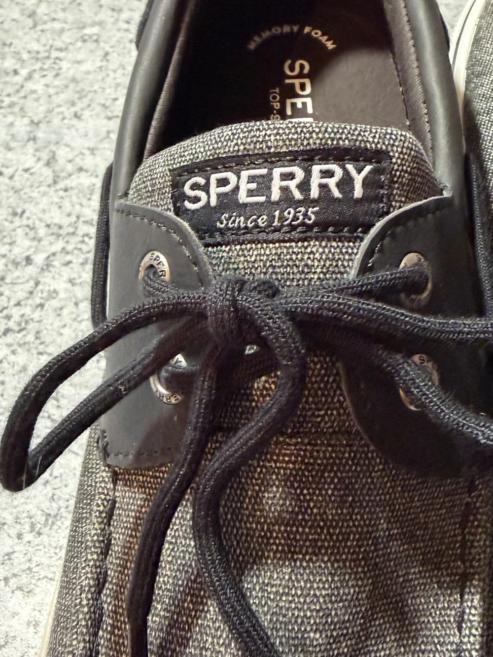 Sperry Bahama Il Canvas Leather Trim Nautical Boat Shoes Men's Size 12